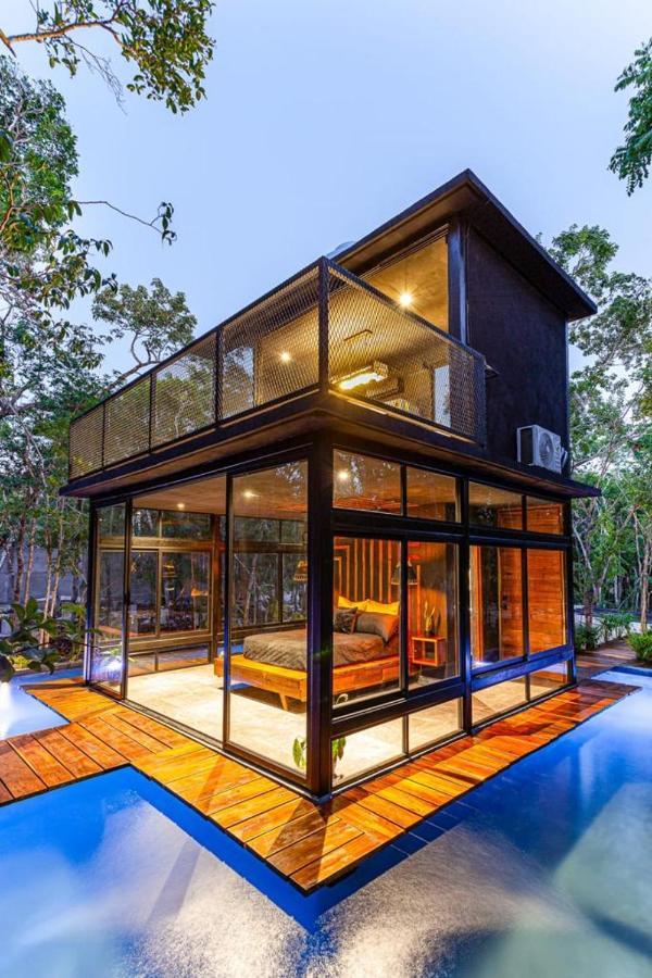 Tiny House En La Selva Con Cenote Natural Privado Tulum Extérieur photo