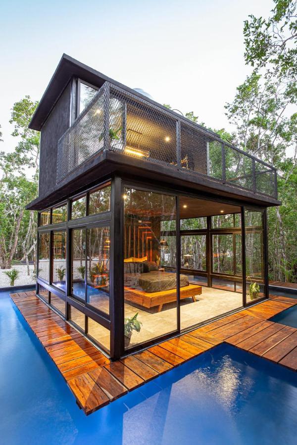 Tiny House En La Selva Con Cenote Natural Privado Tulum Extérieur photo